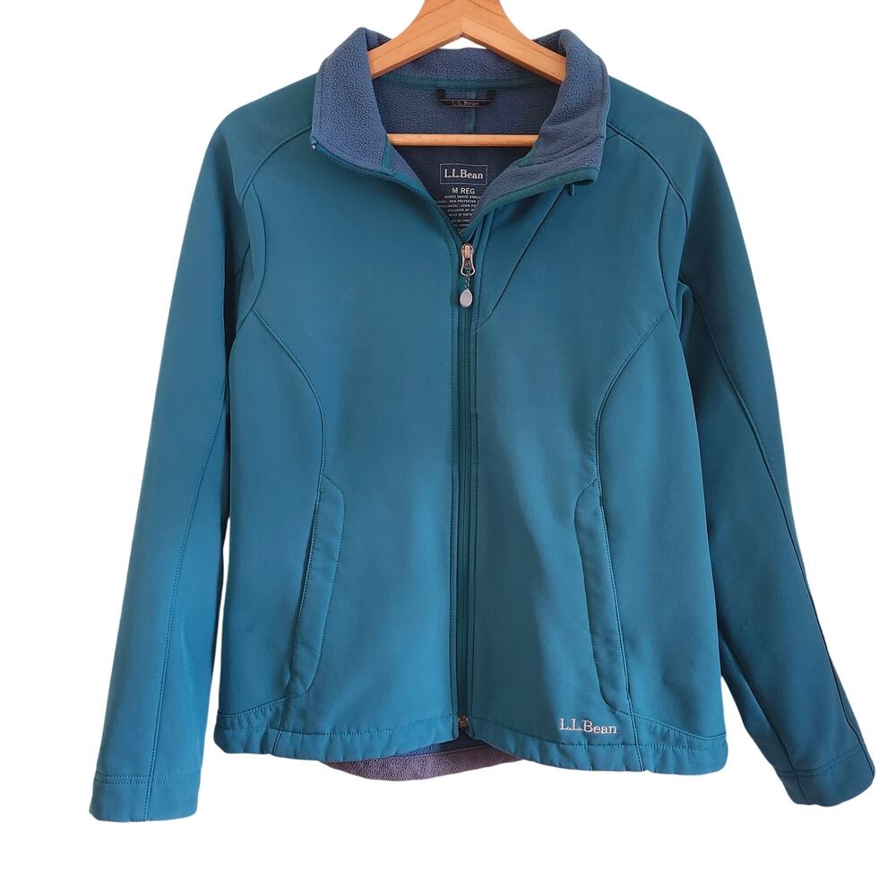 LL Bean Women's Medium Pathfinder Softshell Fleece Lined Jacket